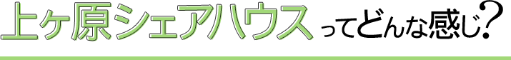 上ヶ原シェアハウスってどんな感じ?